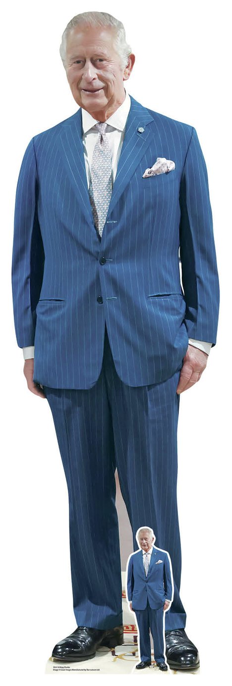 Star Cutouts King Charles Blue Suit Cardboard Cutout 