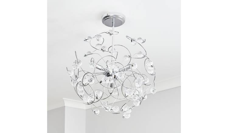 Silver deals chandelier argos