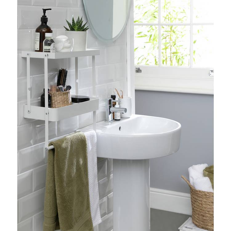 Habitat Towel Rail Shelving Unit - White 0