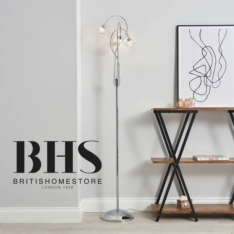 BHS Sagitarius 3 Light Floor Lamp - Silver 0