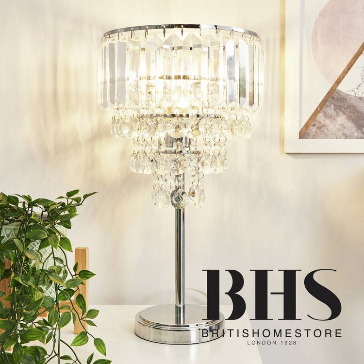 BHS Monroe Table Lamp - Silver 0