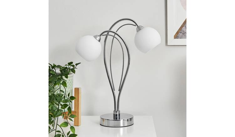 BHS Acacia Table Lamp - Silver