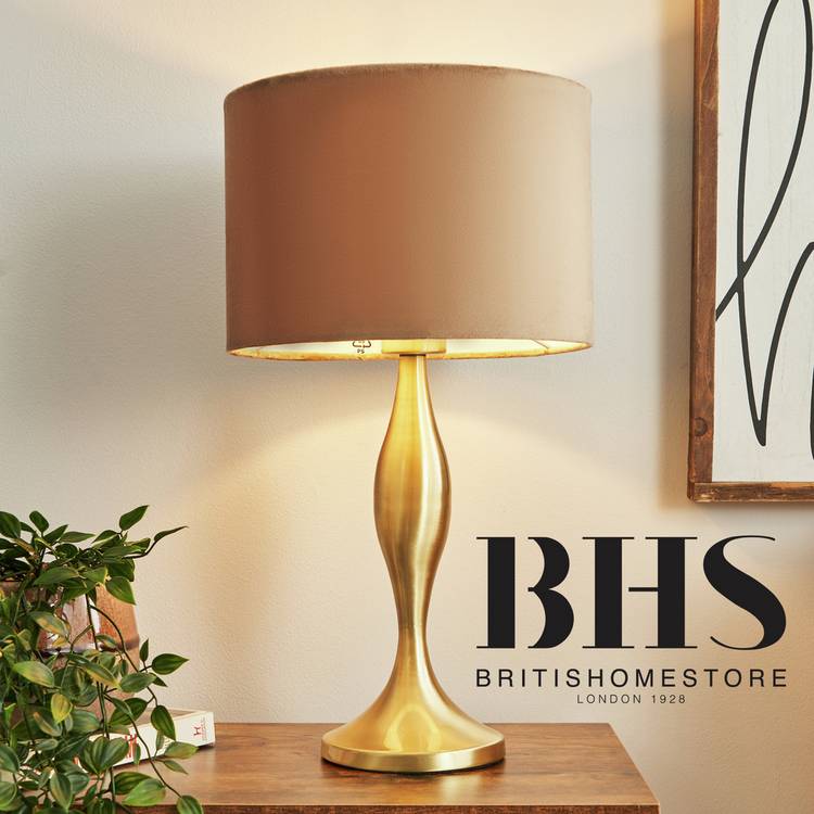BHS Martha Large Spun Metal Table Lamp - Gold 0