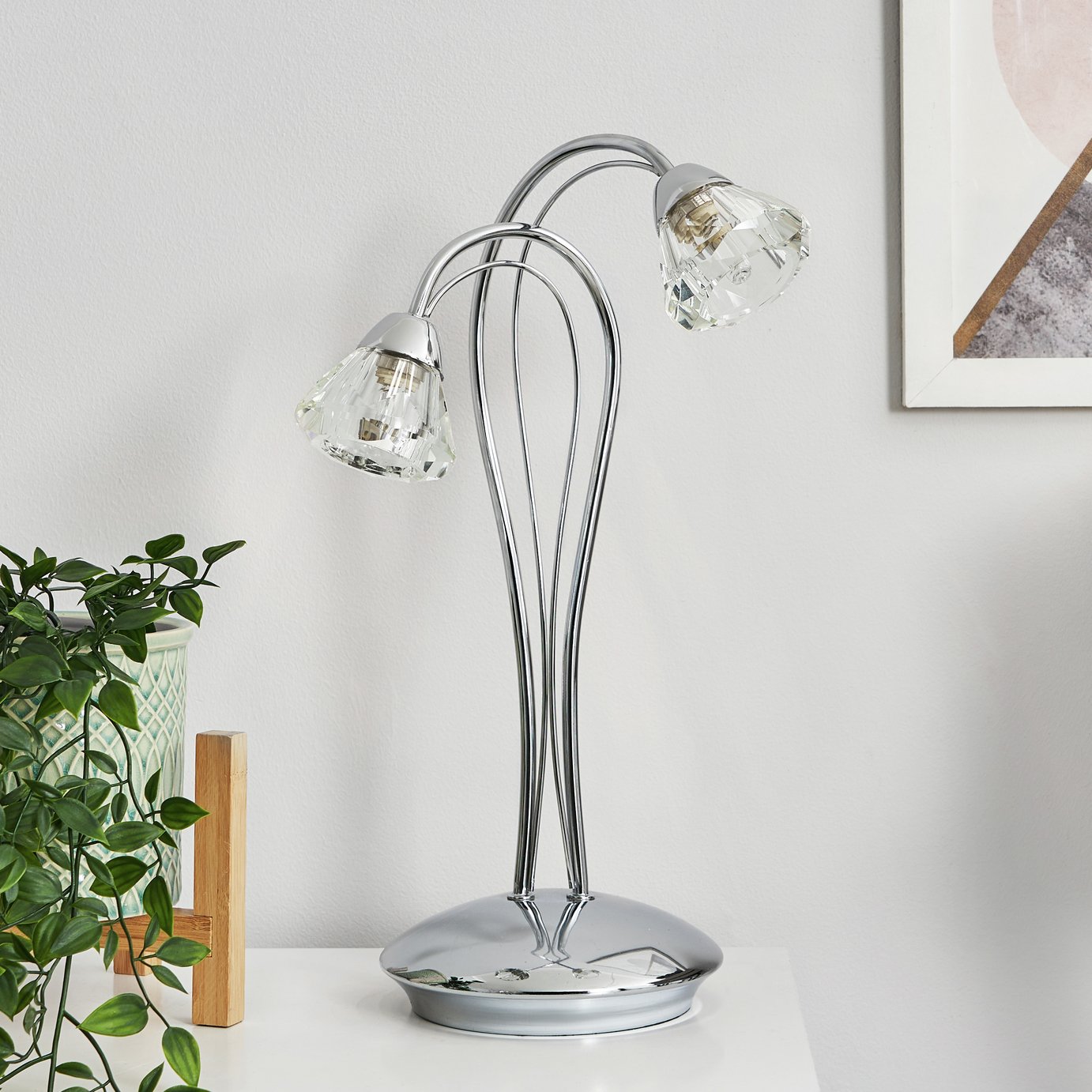 BHS Sagitarius Table Lamp - Silver