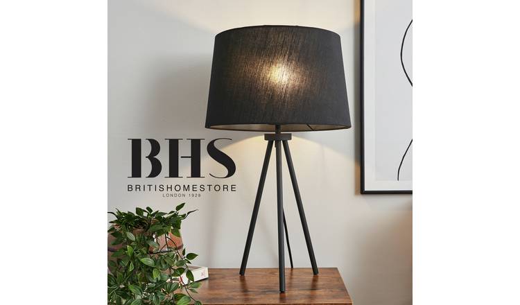 Argos black table store lamp