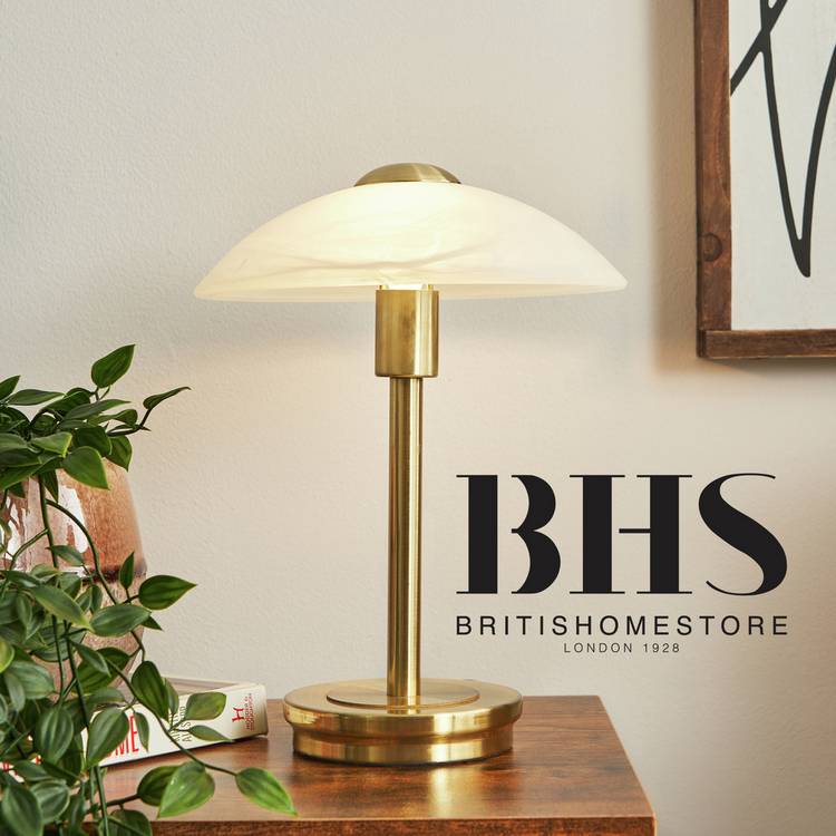 BHS Aria Satin Touch Table Lamp - Gold 0