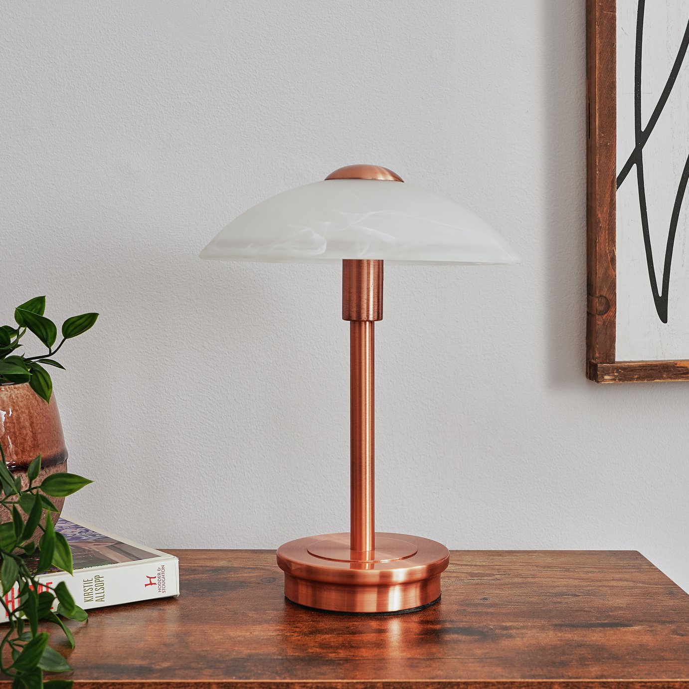 BHS Aria Touch Table Lamp - Copper