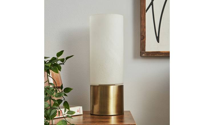 BHS Tyrrel Cylinder Touch Table Lamp - Brass