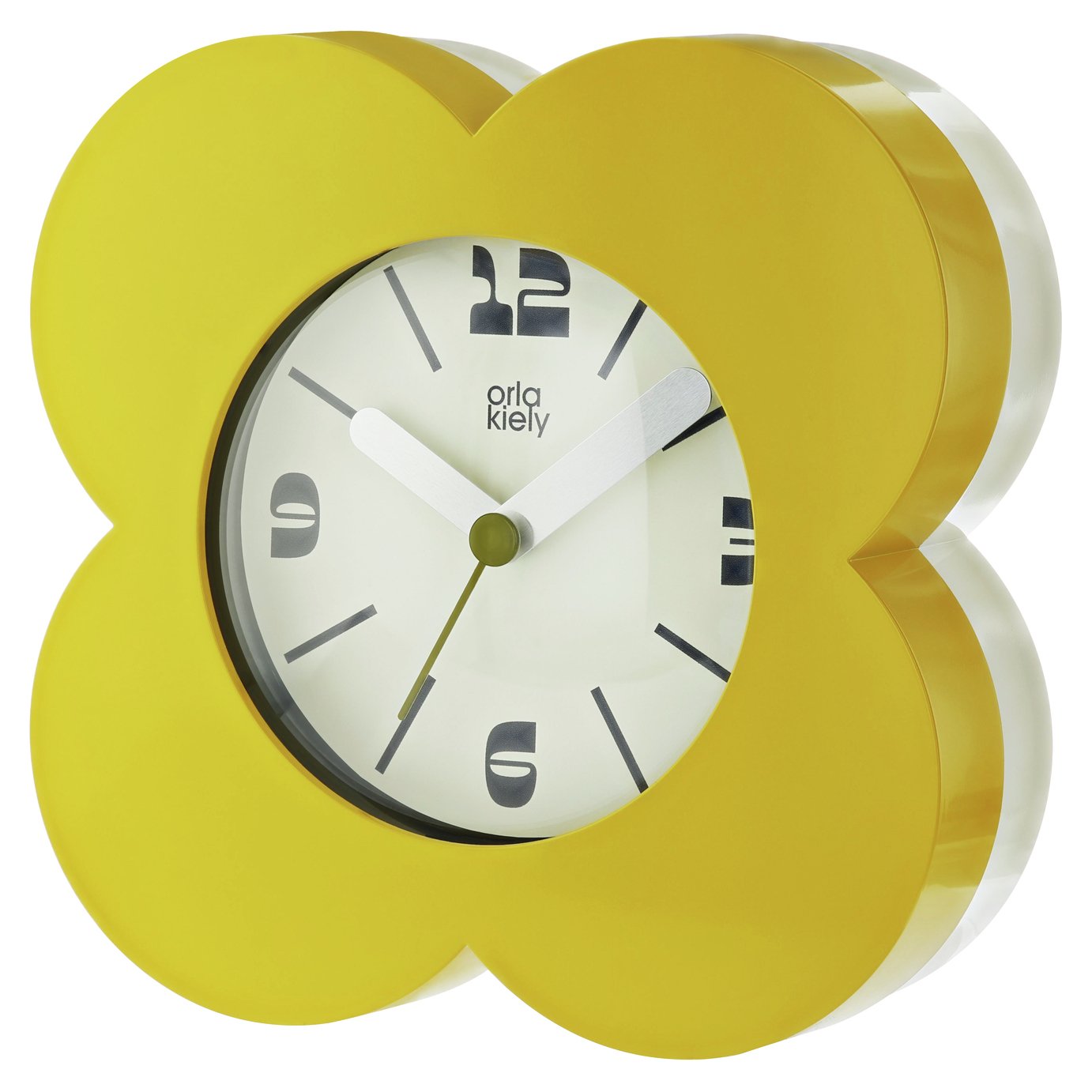Orla Kiely Alarm Clock - Mustard & Cream