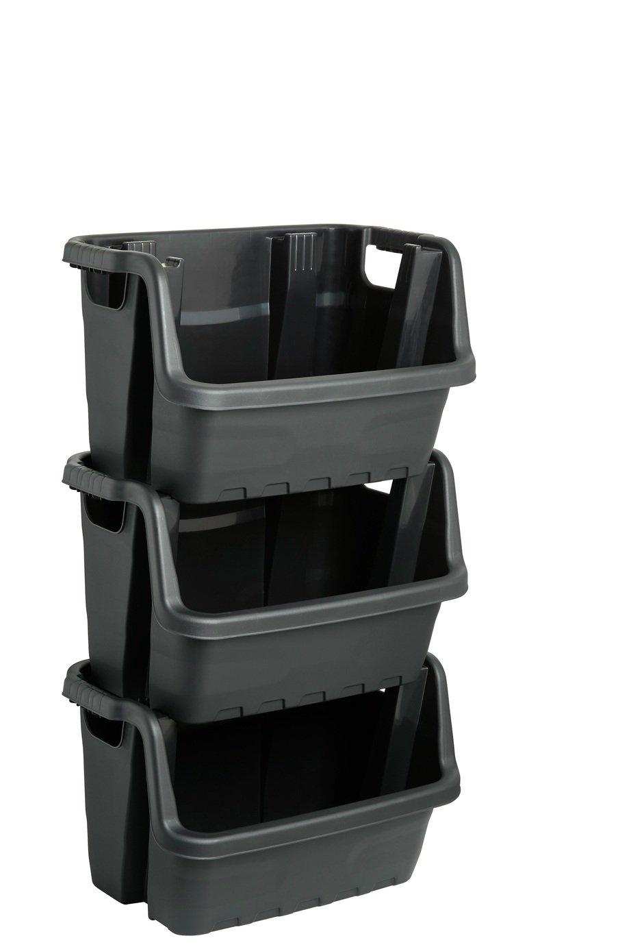 Strata 55 Litre Heavy Duty Stacking Crate - Set of 3