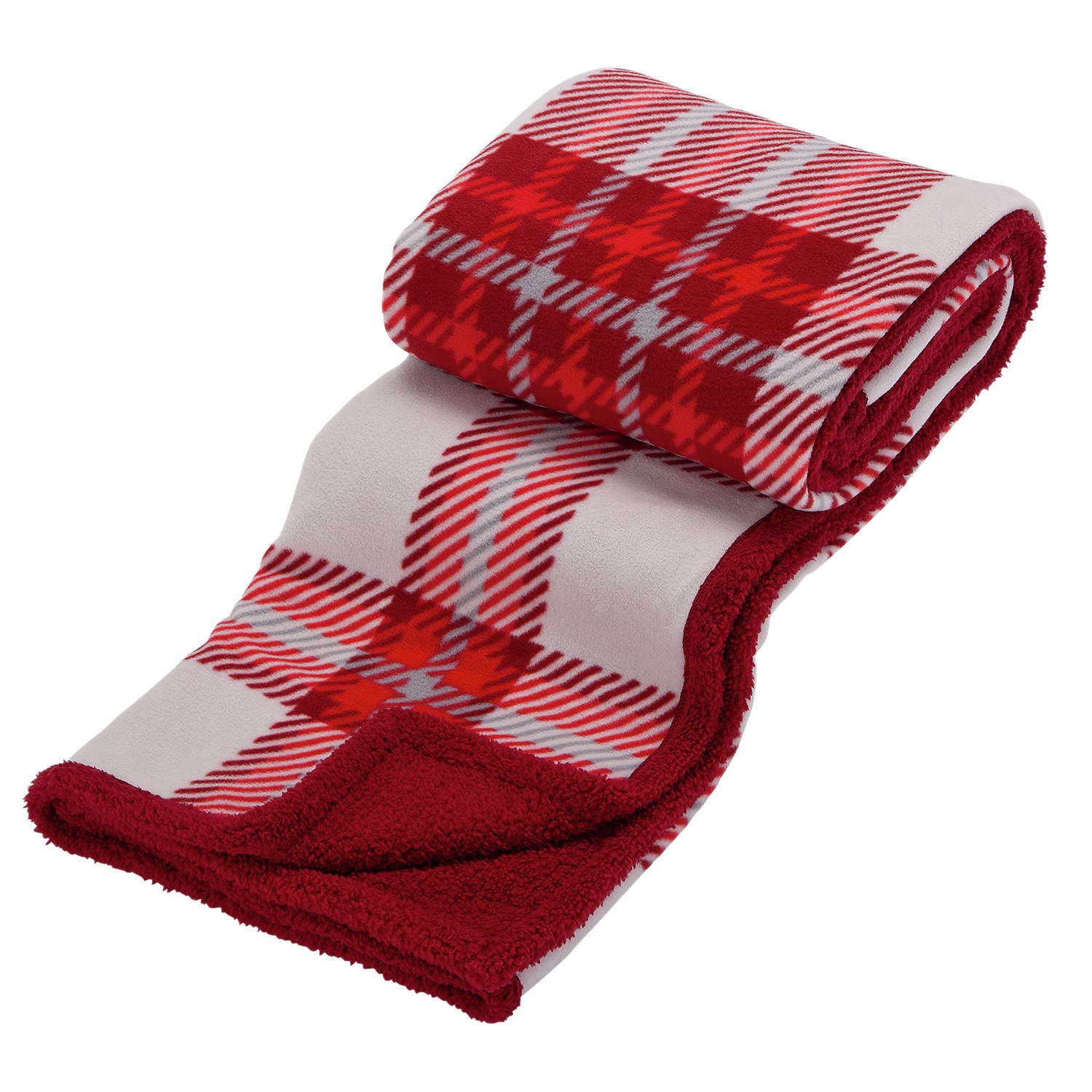 Argos Home Check Sherpa Reversible Throw