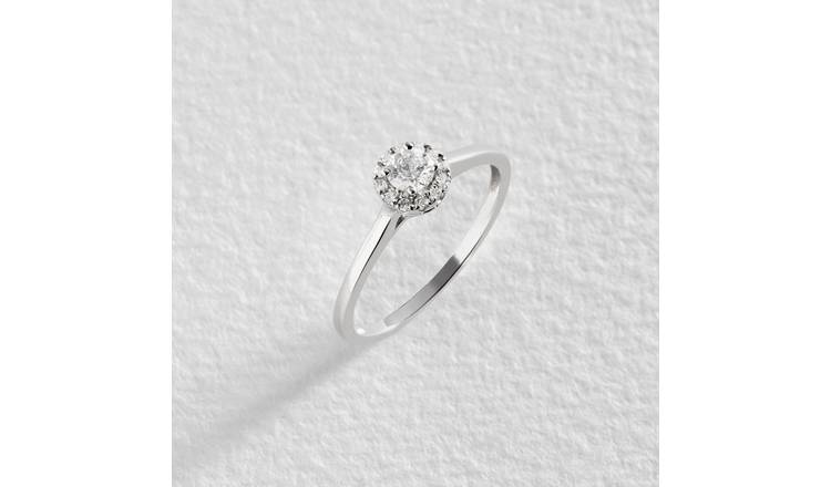 Argos white gold diamond on sale rings