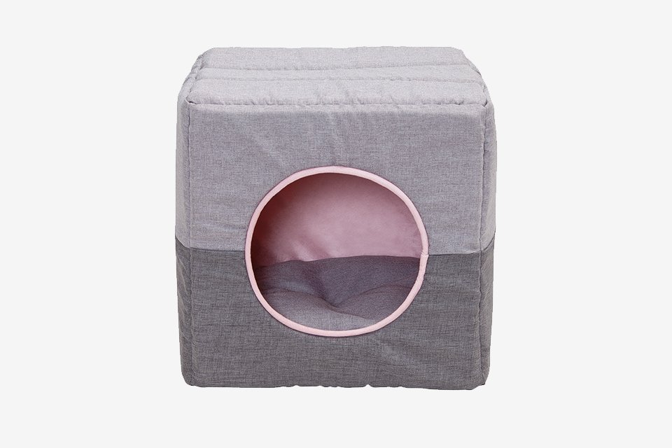 rosewood grey teddy bear cat bed