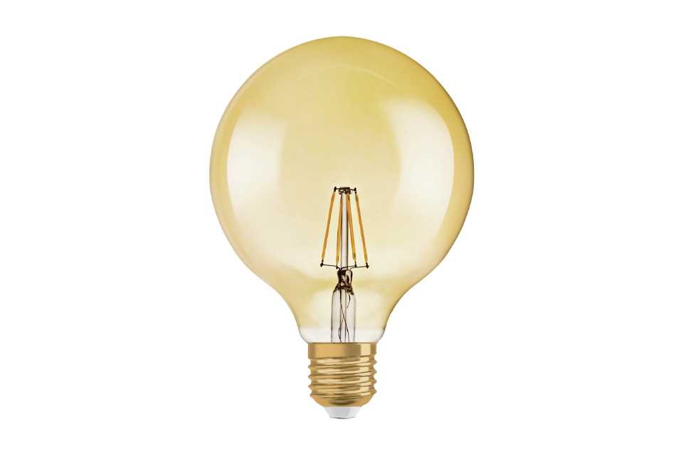 Globe light bulb.