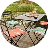 Garden furniture cushions.