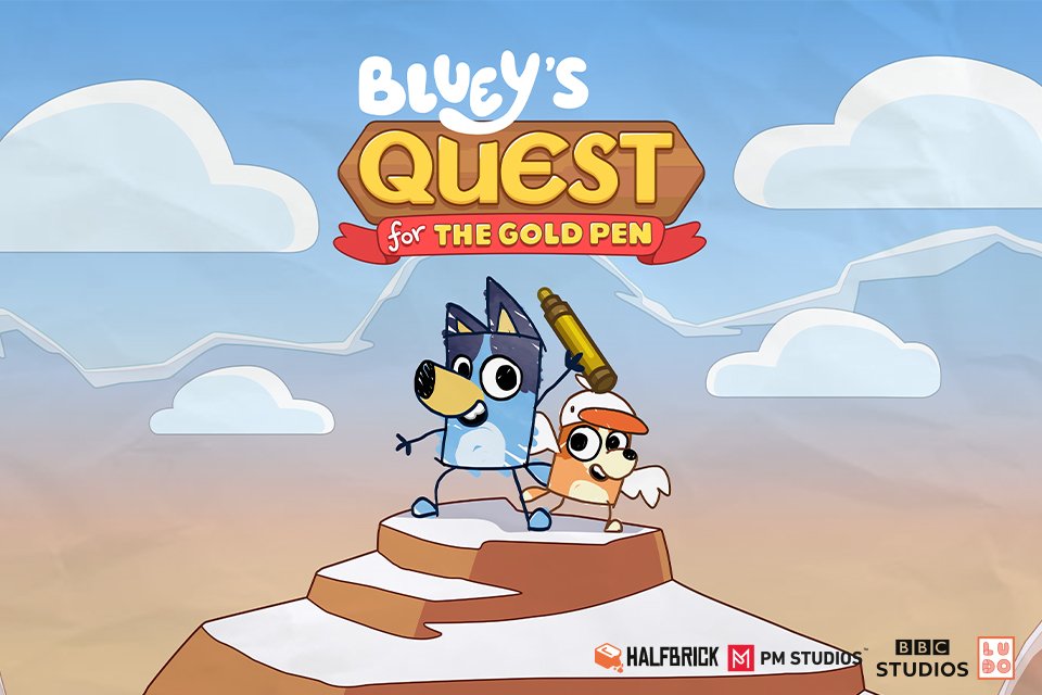 Bluey Quest for the gold pen.