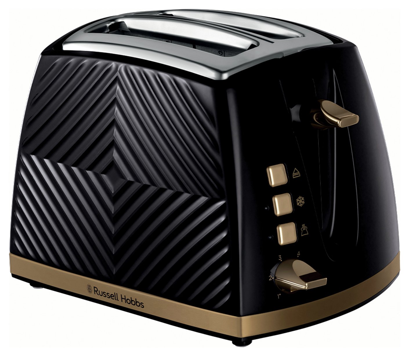 Russell Hobbs Groove 2 Slice Black Toaster 26390