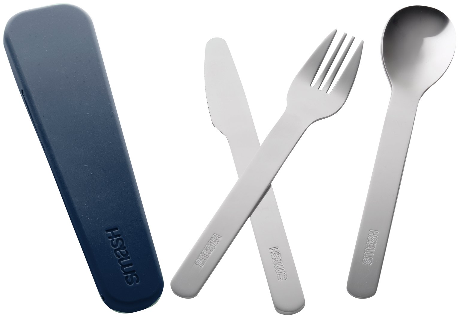 Smash 4 Piece Stainless Steel Cutlery Set - Blue 