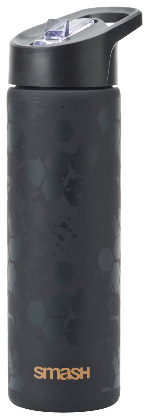 Smash Black Stainless Steel Sipper Bottle - 700ml