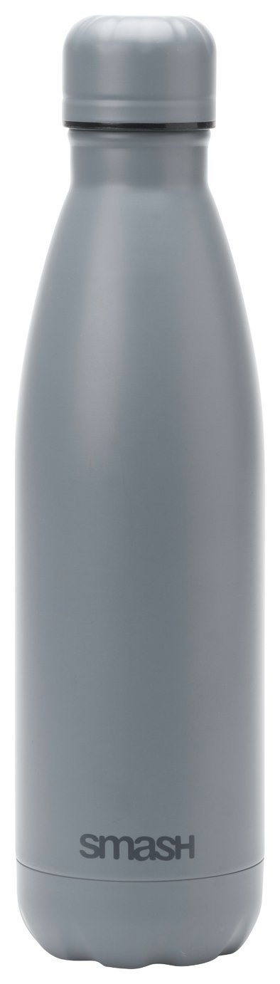 Smash Grey Stainless Steel Water Bottle - 500ml