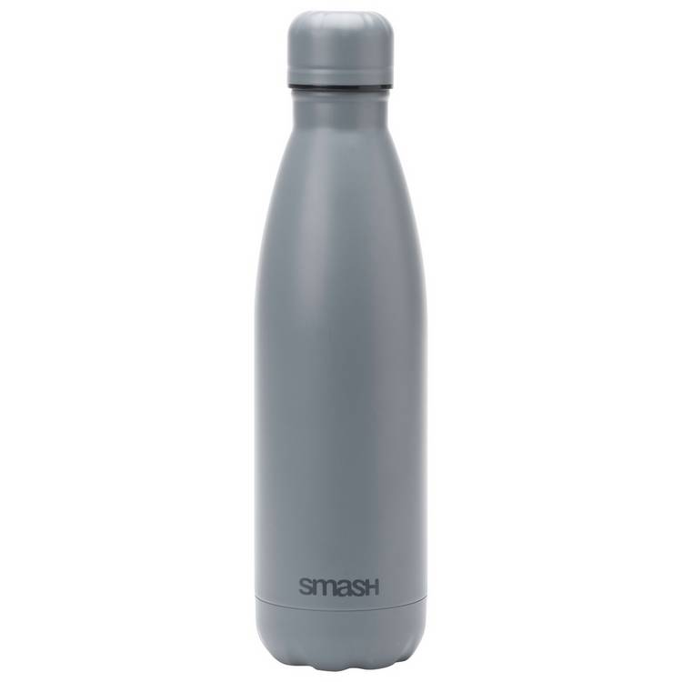 Smash Grey Stainless Steel Water Bottle - 500ml 0