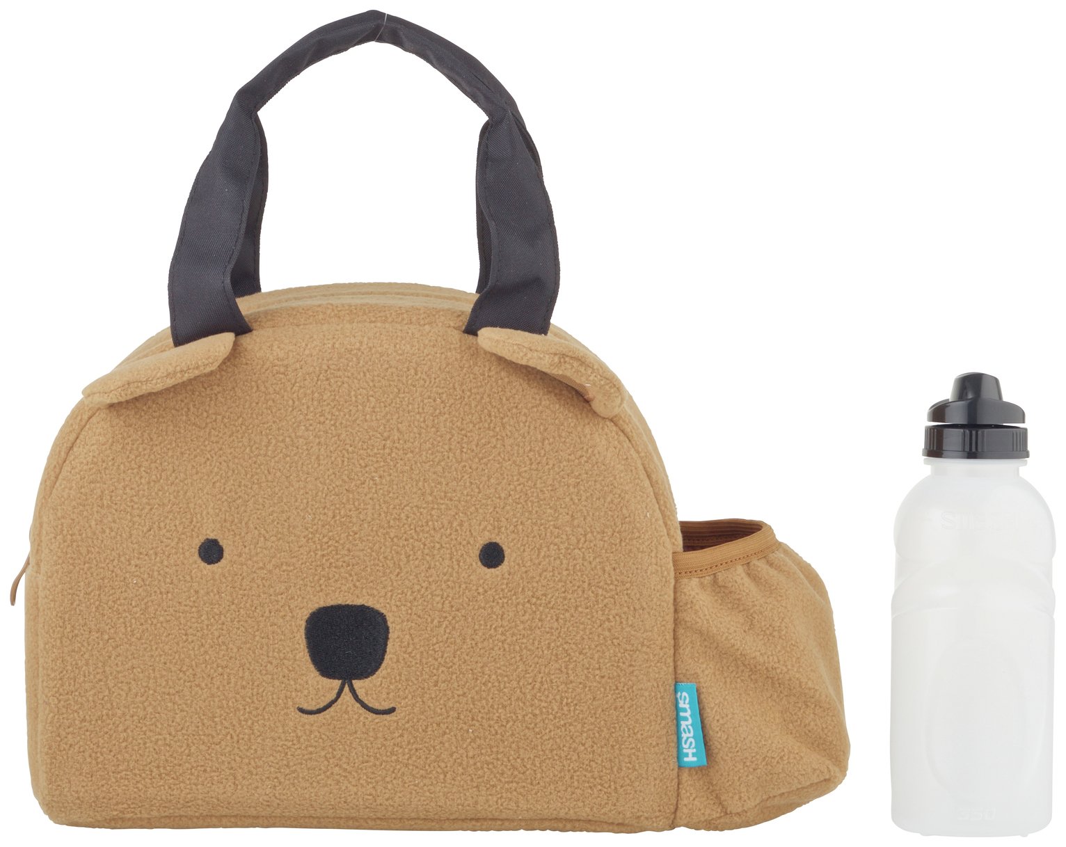 Smash Bear Brown Lunch Bag and Bottle - 500ml