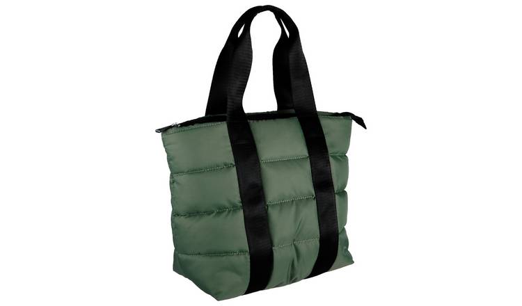 Argos Home Green Quilted Tote Lunch Bag