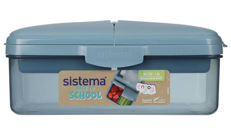 Sistema Quaddie 4 Compartment Lunch Box 2 Ltr BPA Free School Travel