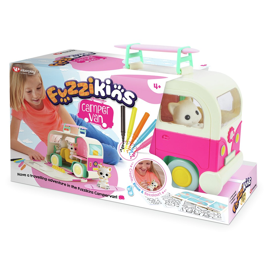 Fuzzkins Fuzzi Pink Campervan Playset