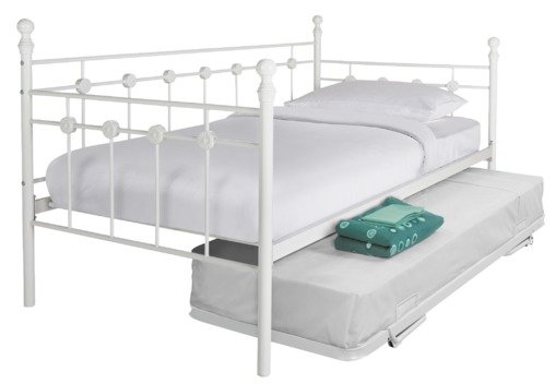 Argos Home Abigail Metal Daybed and Trundle - White