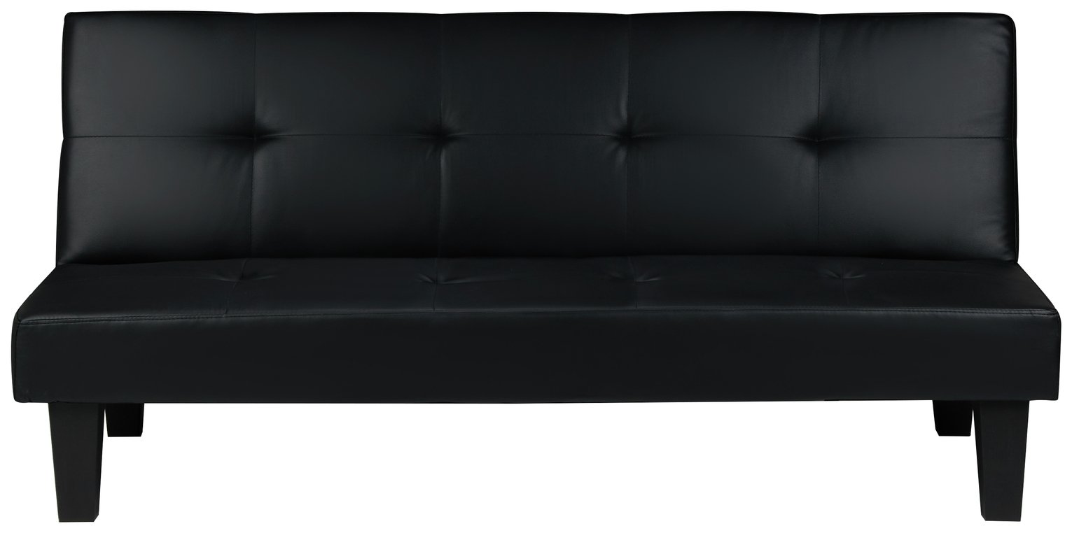 Birlea Franklin Clic Clac Faux Leather Sofa Bed - Black