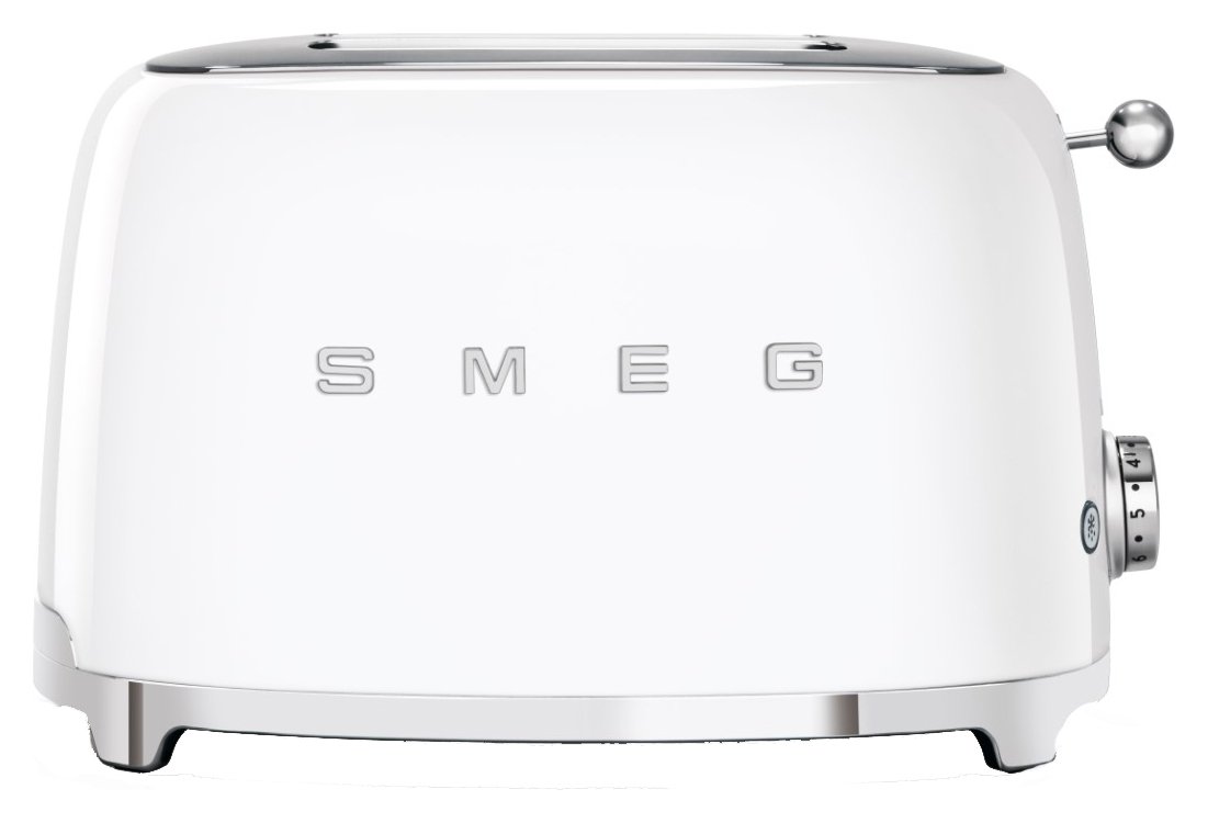 Smeg TSF01WHUK 50's Style Retro 2 Slice Toaster - White