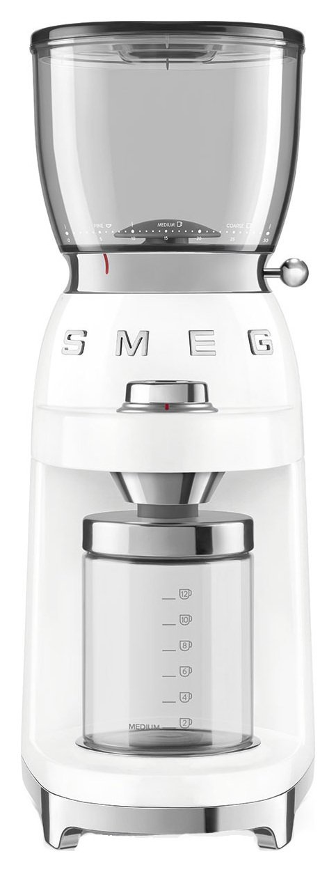 Smeg CGF01WHUK 50's Style Retro Coffee Bean Grinder - White