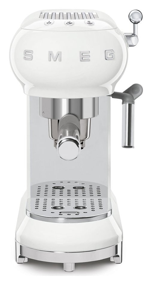 Smeg ECF01 50's Style Retro Espresso Coffee Machine - White