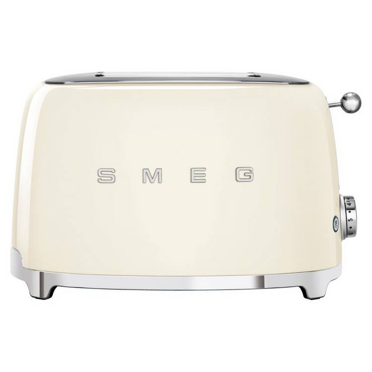 Smeg TSF01CRUK 50's Style Retro 2 Slice Toaster - Cream 0