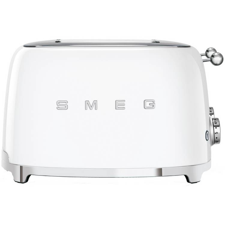 Smeg TSF03WHUK 50's Style Retro 4 Slice Toaster - White 0