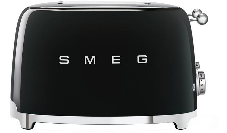 Smeg black 4 slice store toaster and kettle