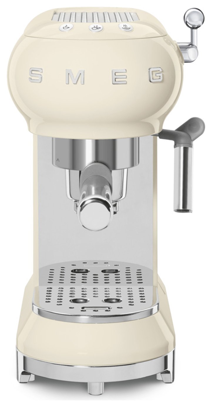 Smeg ECF01 50's Style Retro Espresso Coffee Machine - Cream