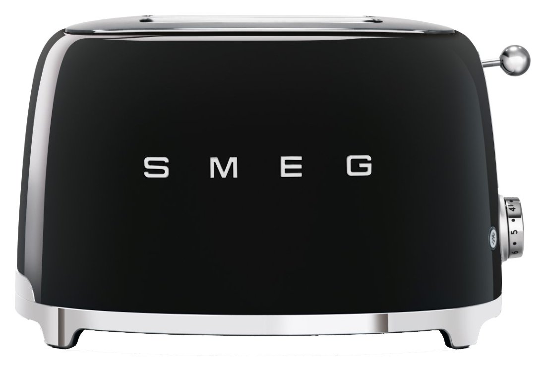 Smeg TSF01BLUK 50's Style Retro 2 Slice Toaster - Black