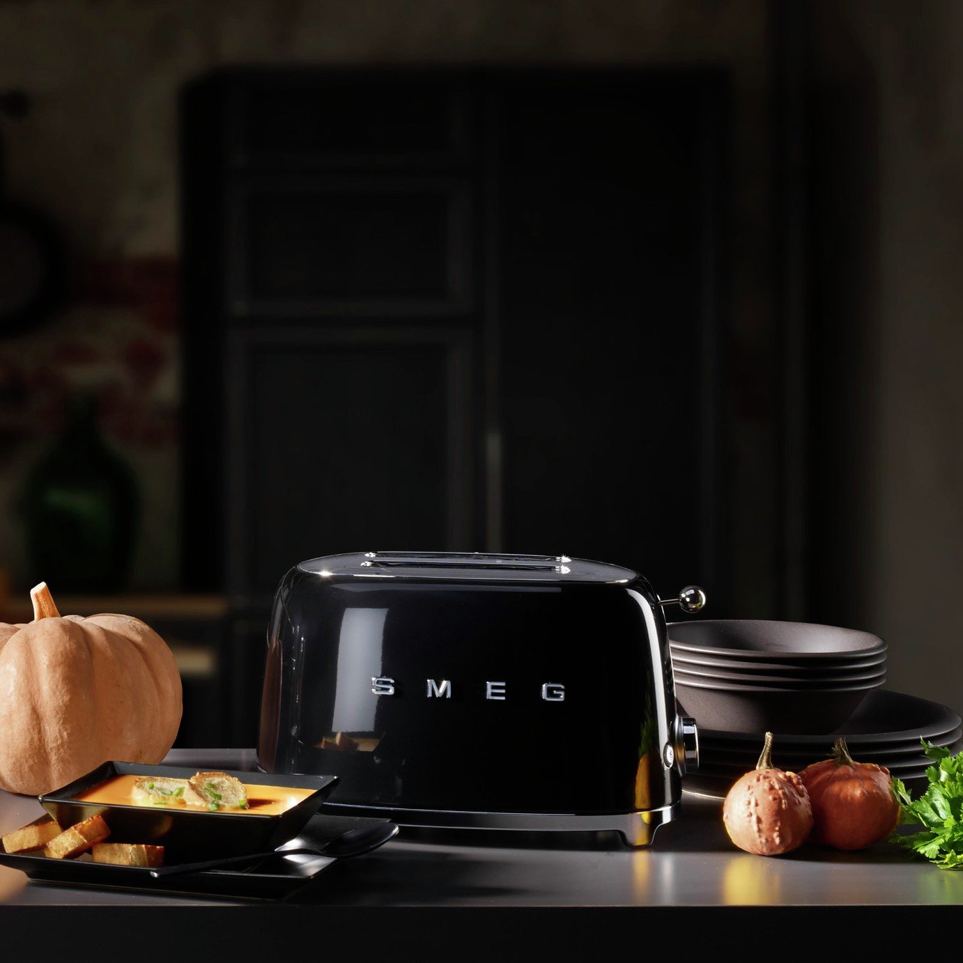 Buy Smeg TSF01BLUK 50's Style Retro 2 Slice Toaster - Black
