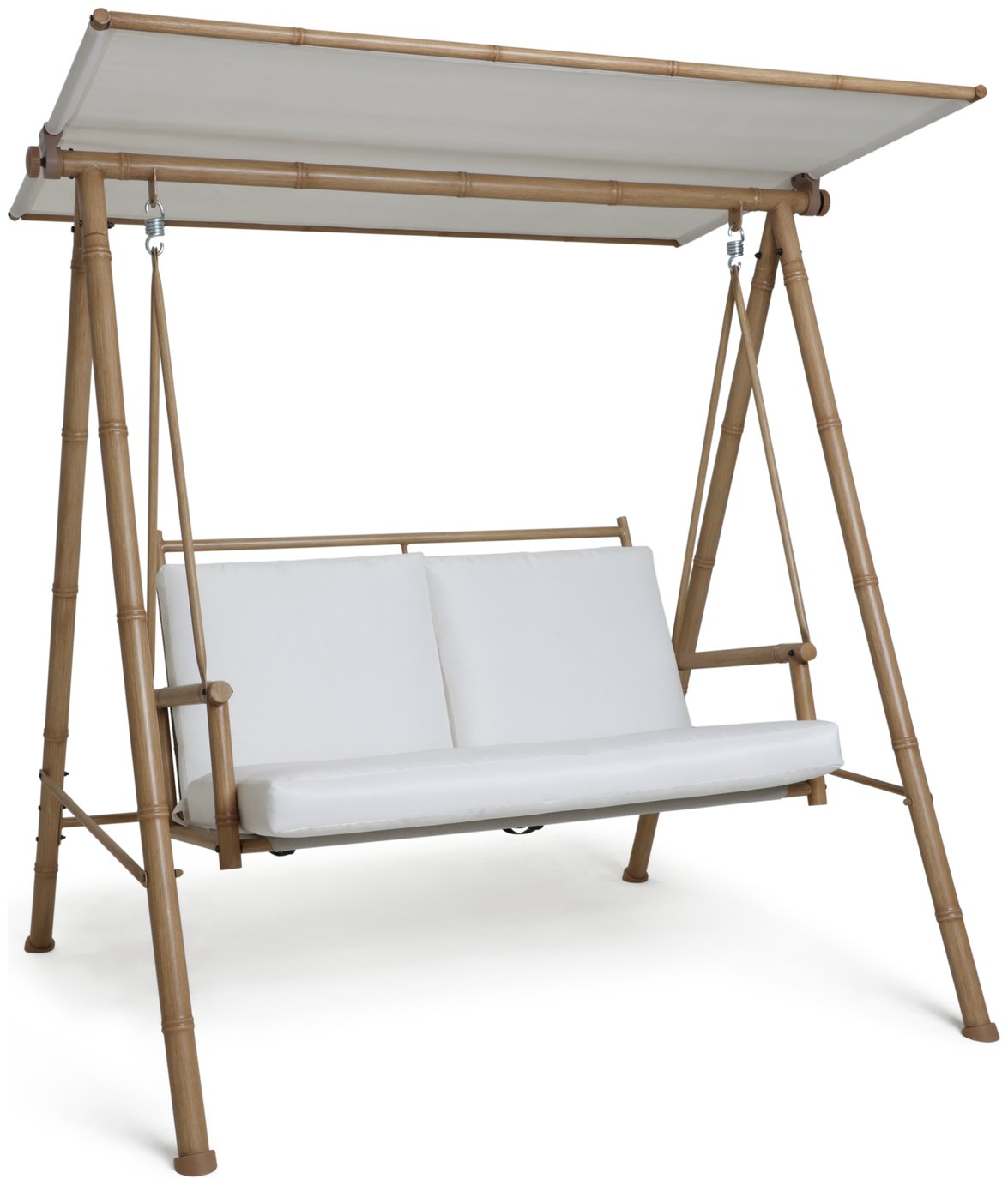 Argos Home 2 Seater Metal Garden Swing Chair - Natural