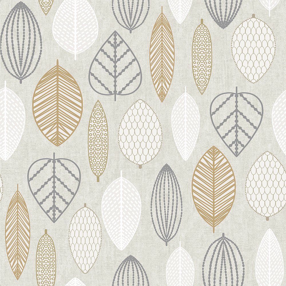 Superfresco Easy Scandi Leaf Copper Wallpaper