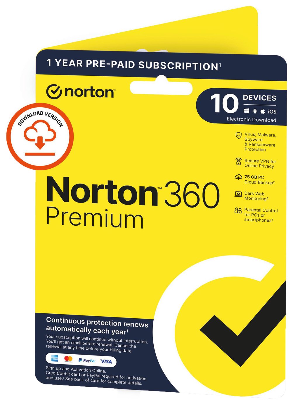 Norton 360 10 Devices 12 Month Digital Download
