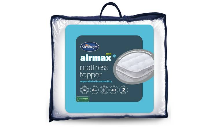 silentnight airmax mattress topper colour white size double
