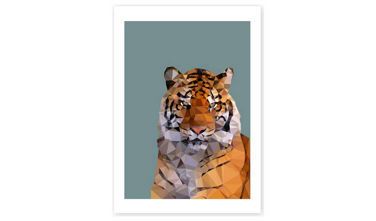 East End Prints Abstract Tiger Face Unframed Wall Art - A2