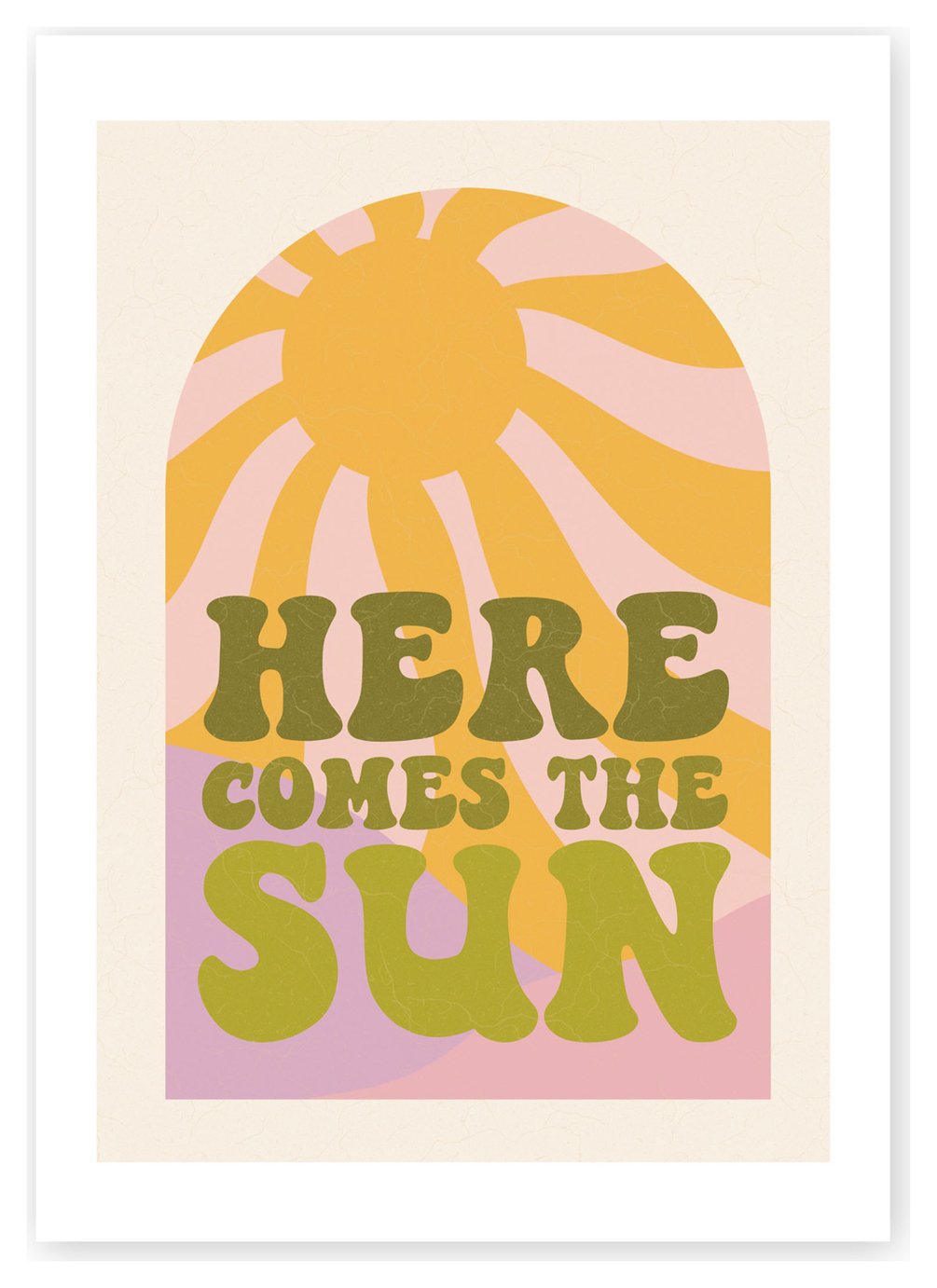 East End Prints Here Comes The Sun Unframed Wall Print - A3