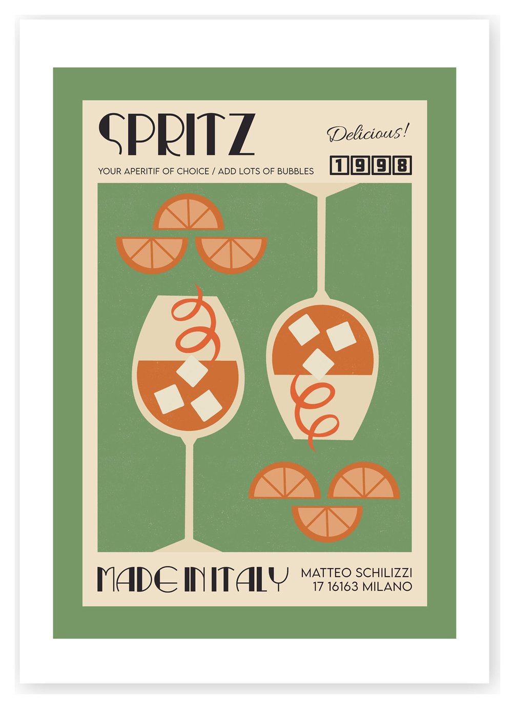 East End Prints Spritz Typographic Unframed Wall Print - A3