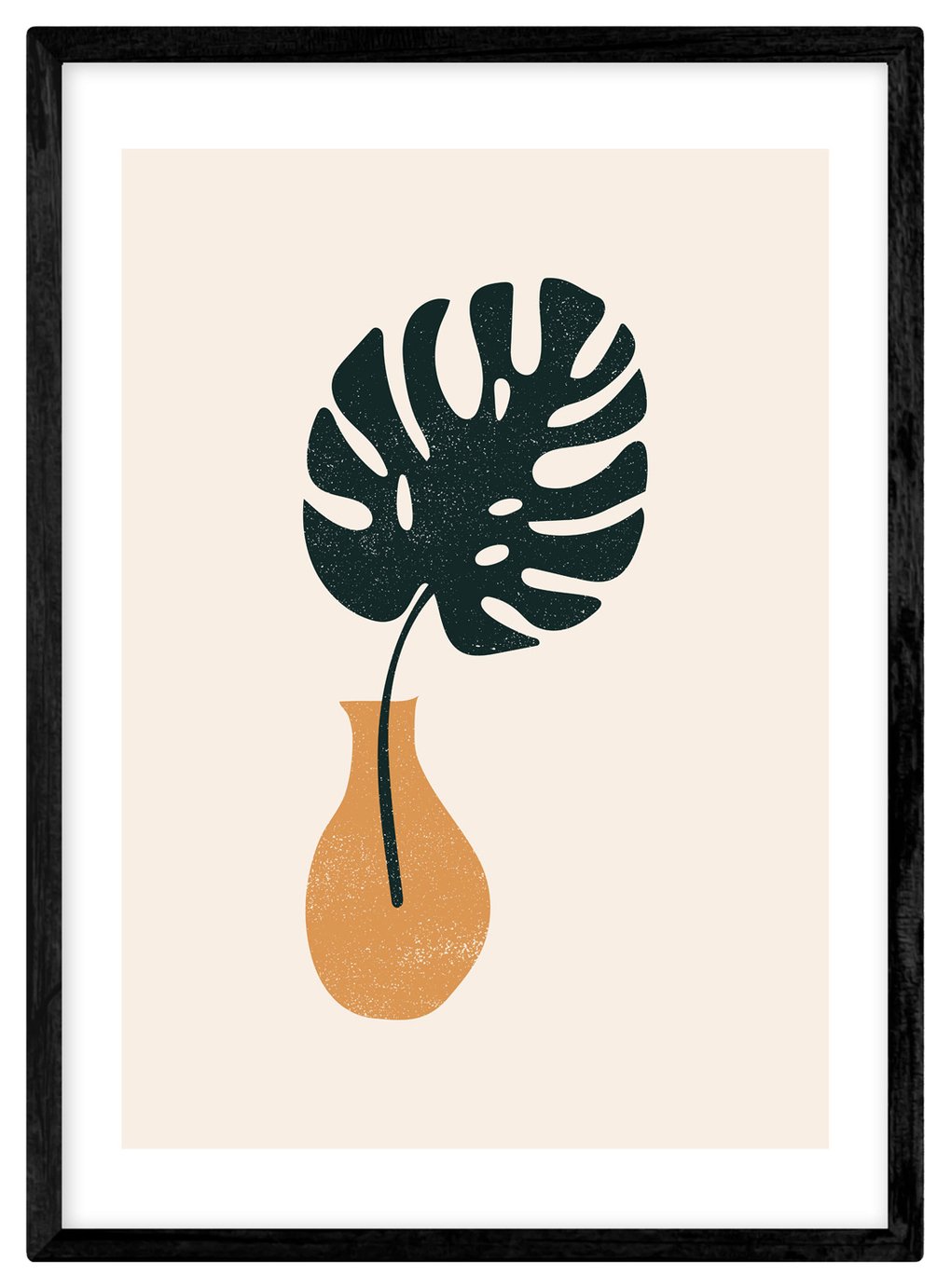 East End Prints Monstera Vase Framed Wall Print - A2