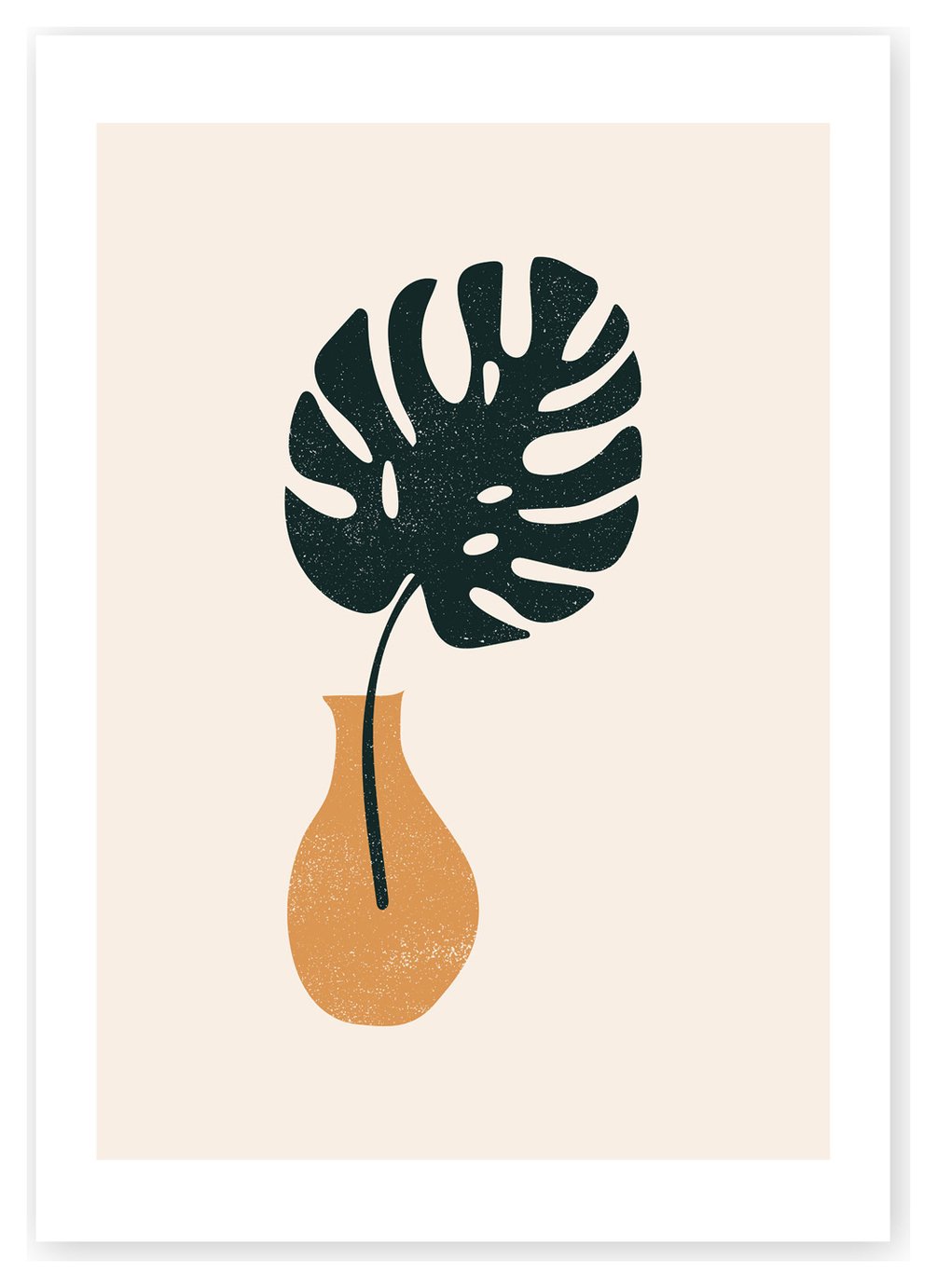 East End Prints Monstera Vase Unframed Wall Print - A3