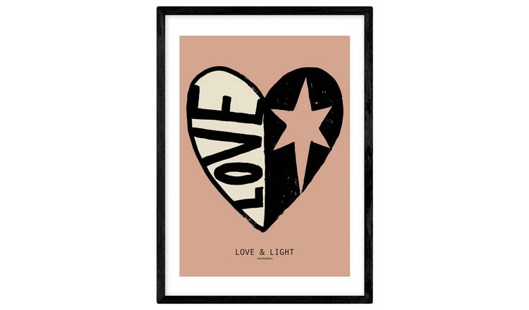 East End Prints Love Typographic Frame Wall Print - A2